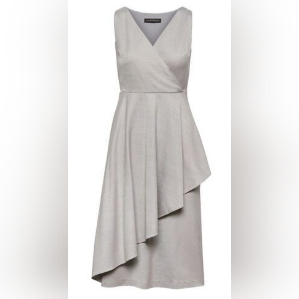 NWT BANANA REPUBLIC Wrap Effect Midi Dress, Size 2 - Picture 1 of 8